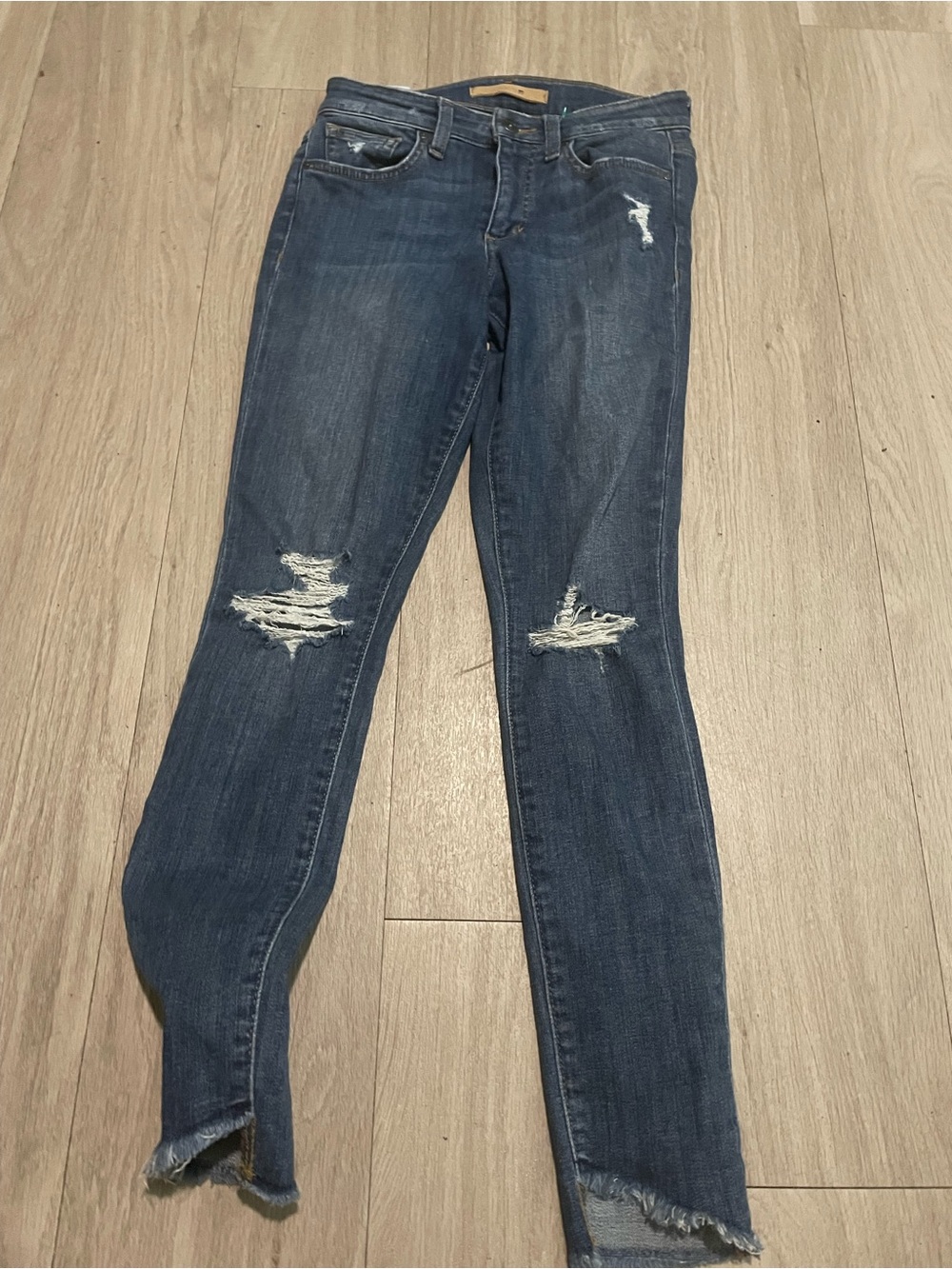 Joe's Jeans Dark Blue Distressed Skinny Jeans